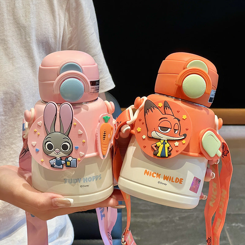 Disney 316 Steel Thermos – Kids Double Drinking Mouth