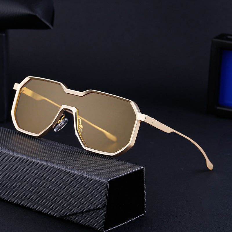 2023 Steampunk Irregular Sunglasses – Men’s Metal Style