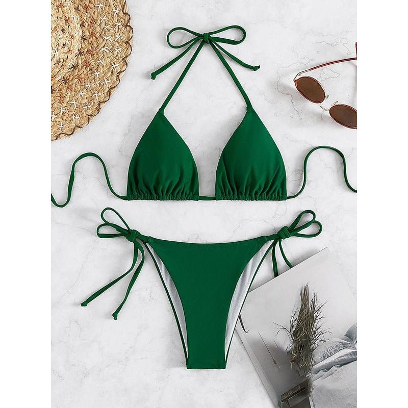 Sexy Tie-Back Bikini Three-Piece Swimsuit