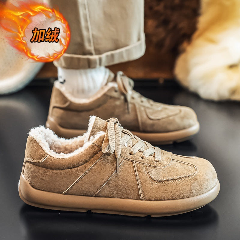 Men’s British Retro Fleece-Lined Casual Shoes