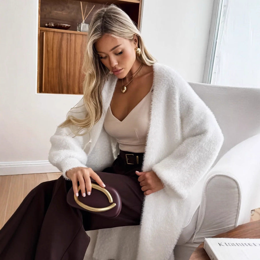 INSTOCK-Women’s Furry Knit Cardigan