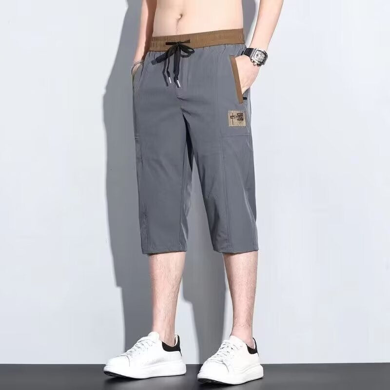 STOCK-Men's Ice Silk Capri Pants – Summer Sport & Beach Wear