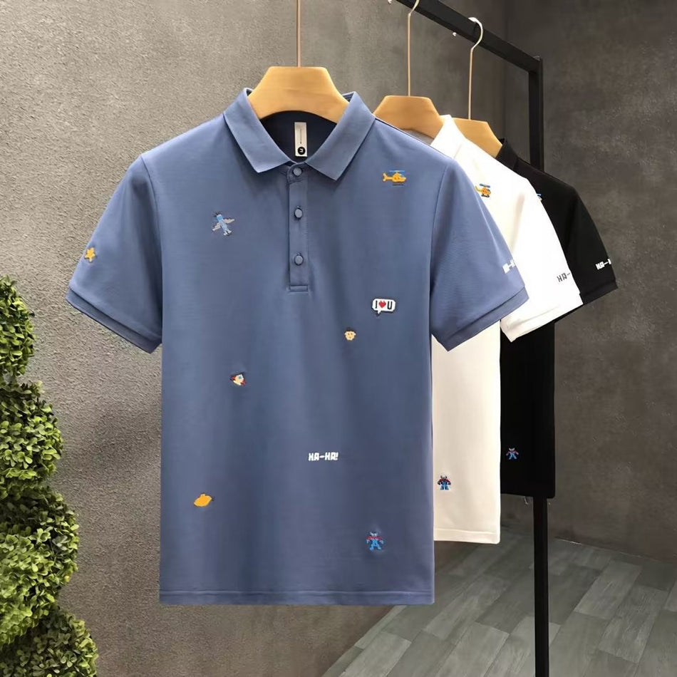 2024 Embroidered Lapel Polo – Premium Summer Style 🇳🇵