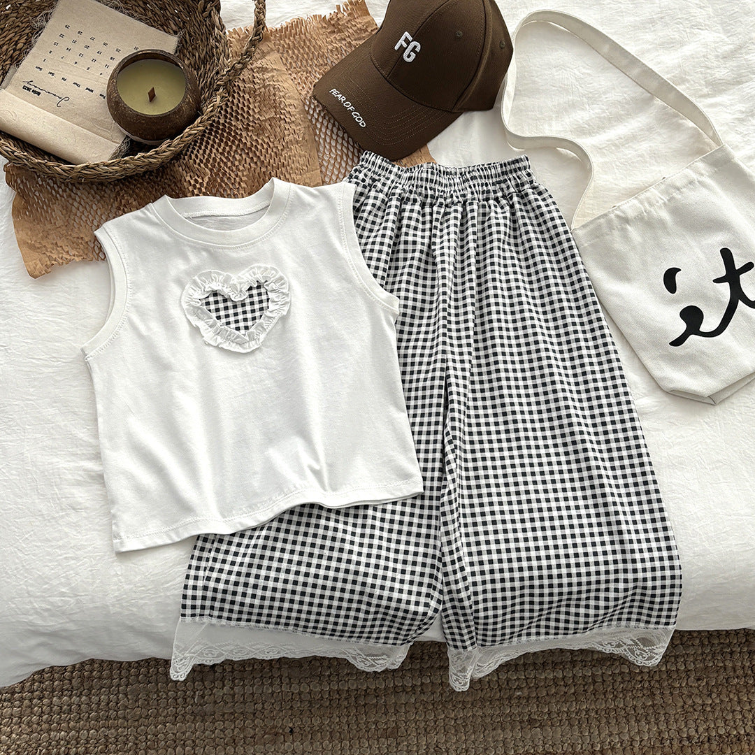 Vacation Trend: Girls' Cotton Lace & Wide-Leg Culotte Suit – Kids Fashion Nepal | Tudoholic