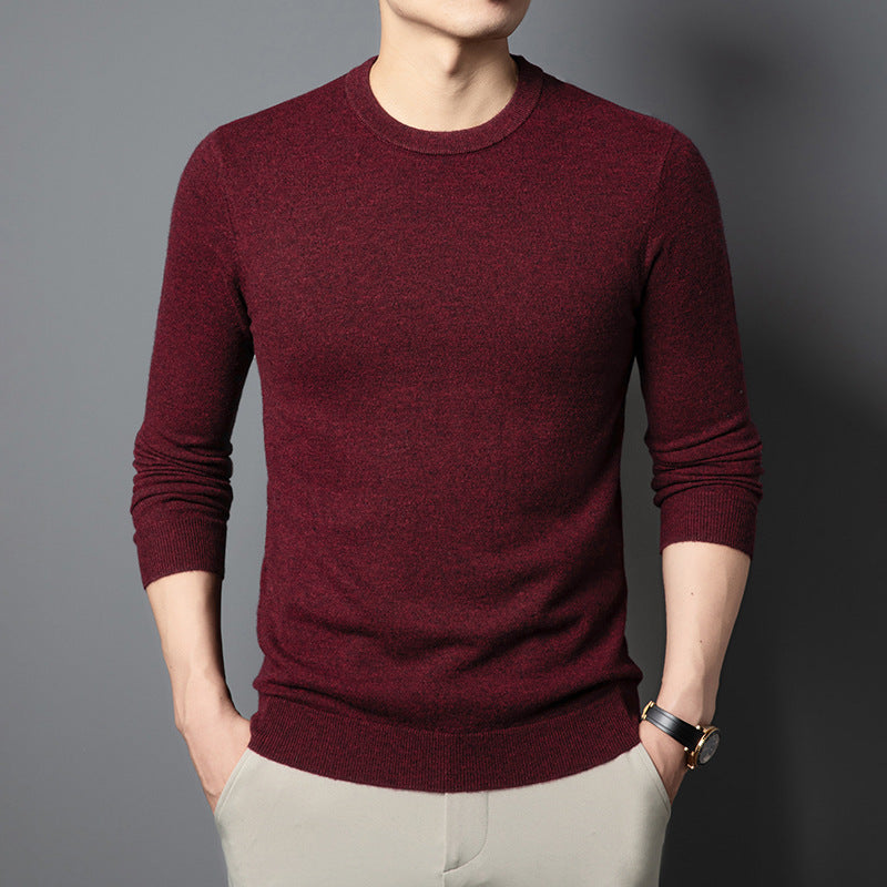 Men’s 100% Sheep Wool Sweater – Autumn/Winter Thick Pullover