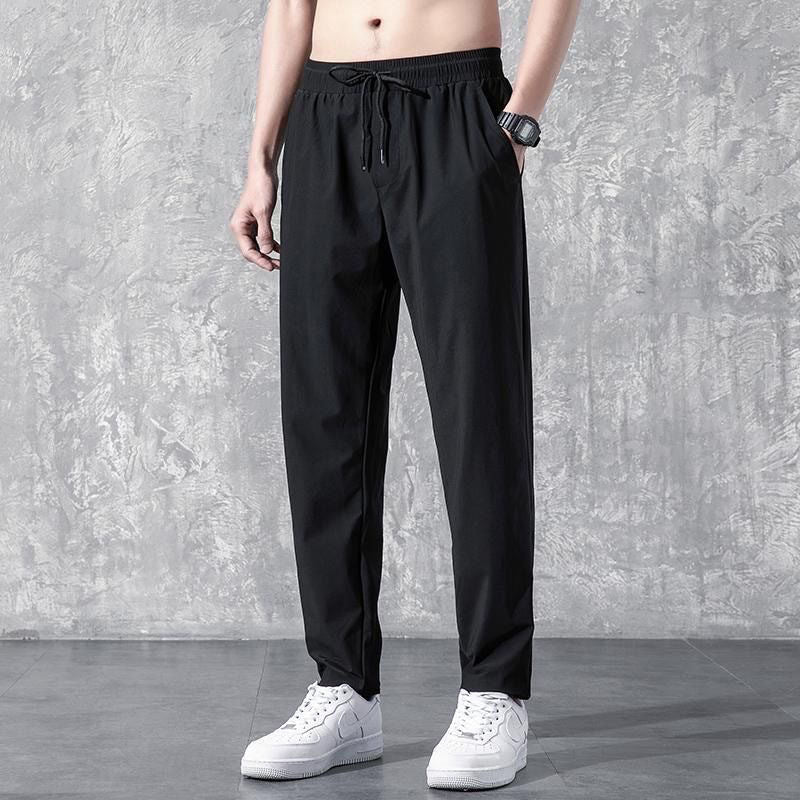 Men’s Korean Style Straight Pants – Loose Casual Sports Trousers