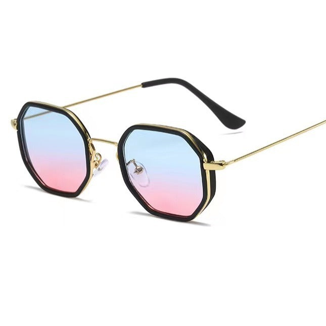 2025 Polygon UV Sunglasses – Unisex Metal Windproof Style