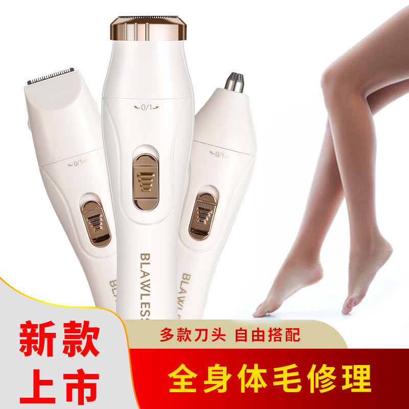 Multi-Head Portable Hair Shaving & Grooming Device