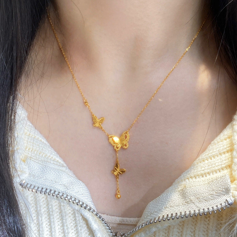 Gold Tassel Butterfly Necklace – Luxury Women’s Jewelry