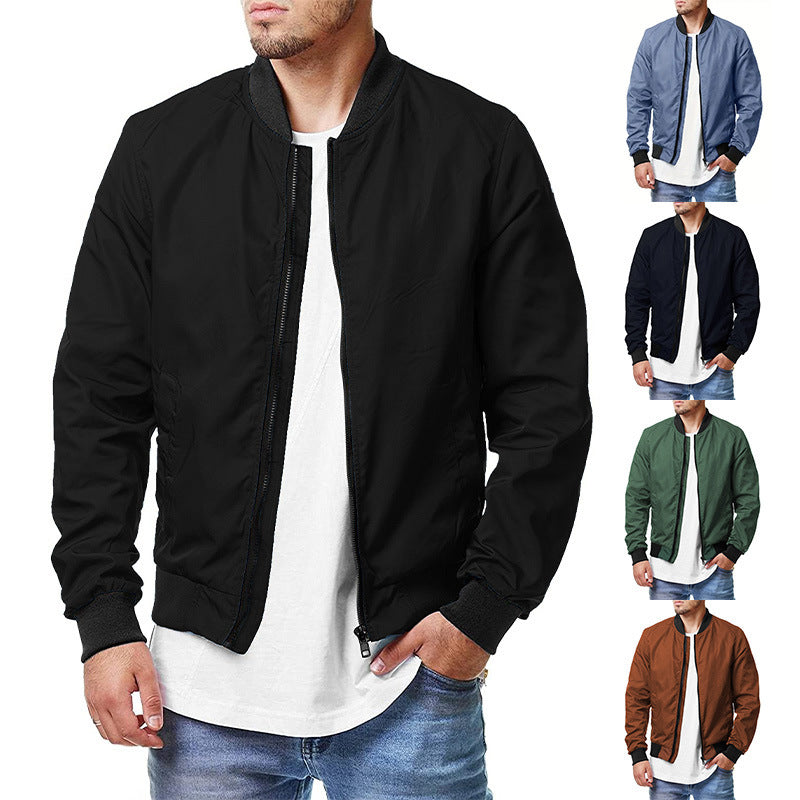Plus Size Aviator Jacket – Men’s Casual Zipper Coat