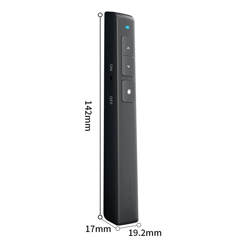 Deli 2802 PPT Remote Control Pen with Red/Green Laser