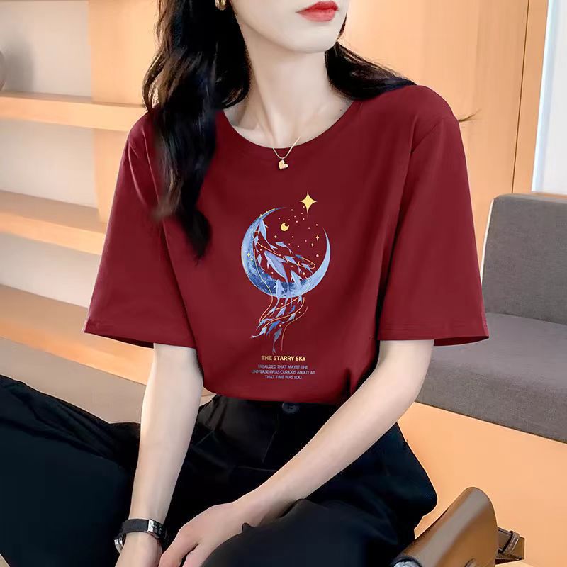 INSTOCK-Women's Cotton Summer T-Shirt  Stylish & Breathable