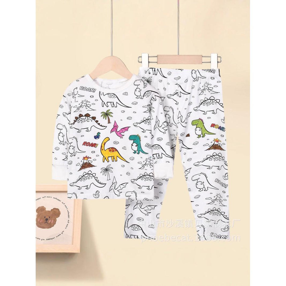Kids Cotton Cartoon Pajama Set – Soft Home Wear