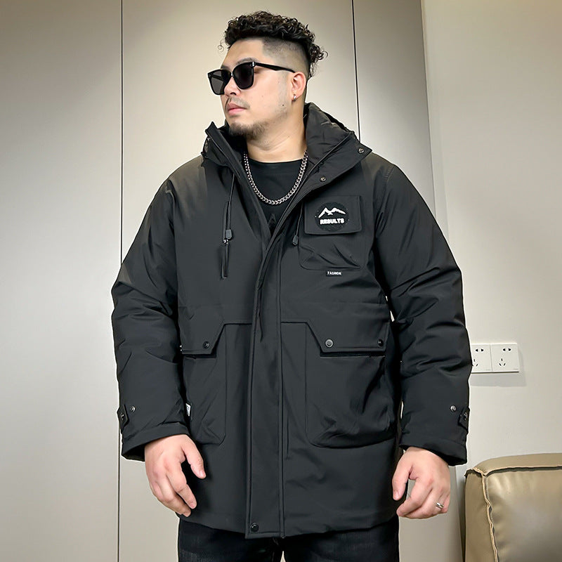 STOCK-Men’s Plus Size Puffer Jacket for Spring & Autumn