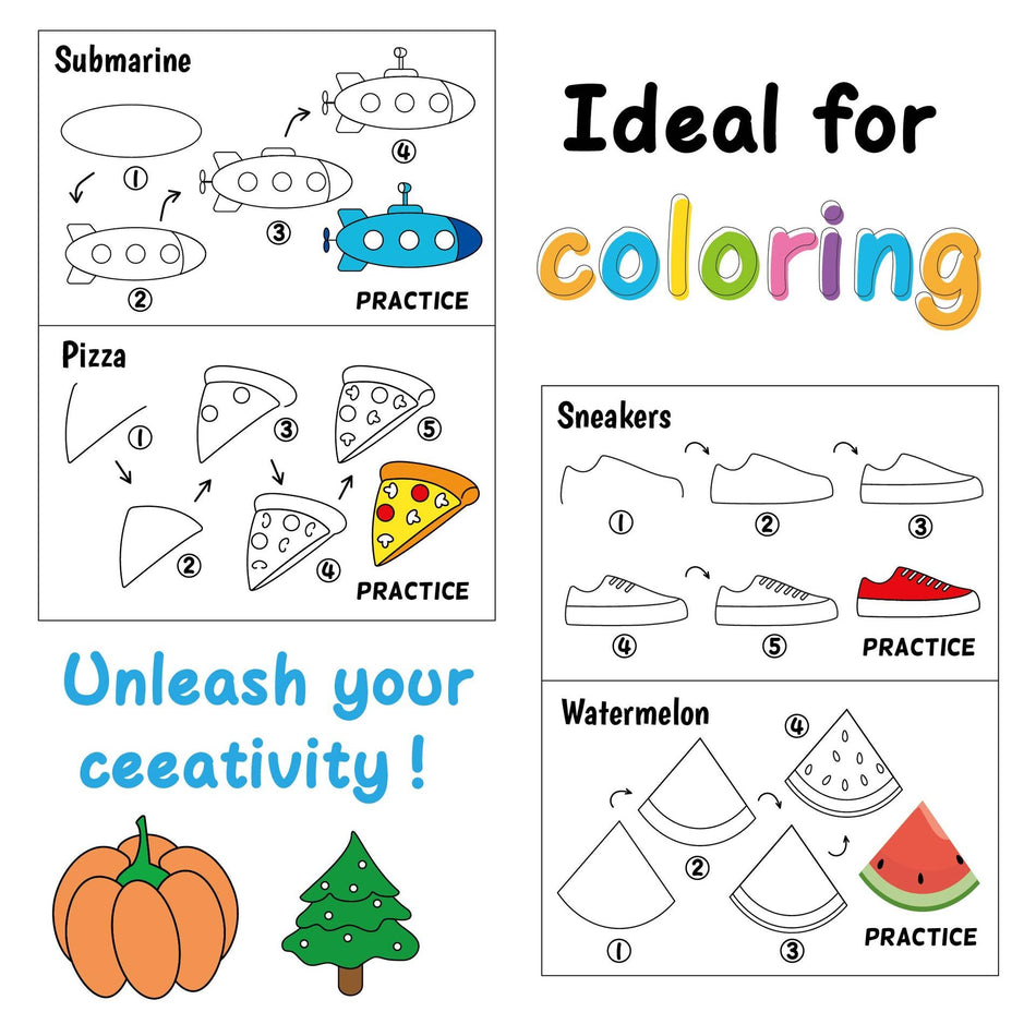 Kids Sketch & Graffiti Coloring Book – Early Learning Fun