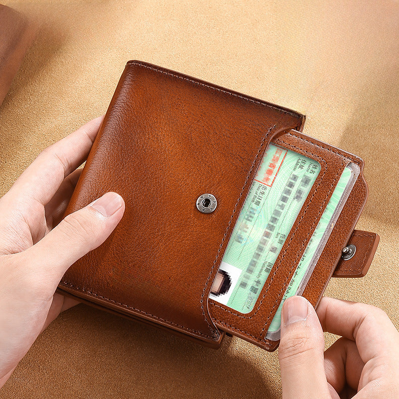 Genuine Leather Card Holder Wallet – Large Capacity 2025