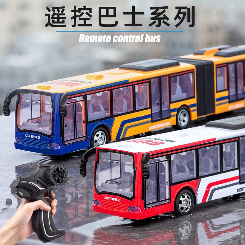Large RC Electric Bus Toy with Lights for Kids