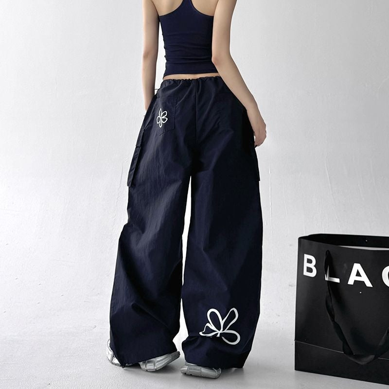 Wide-Leg High-Waist Workwear Pants