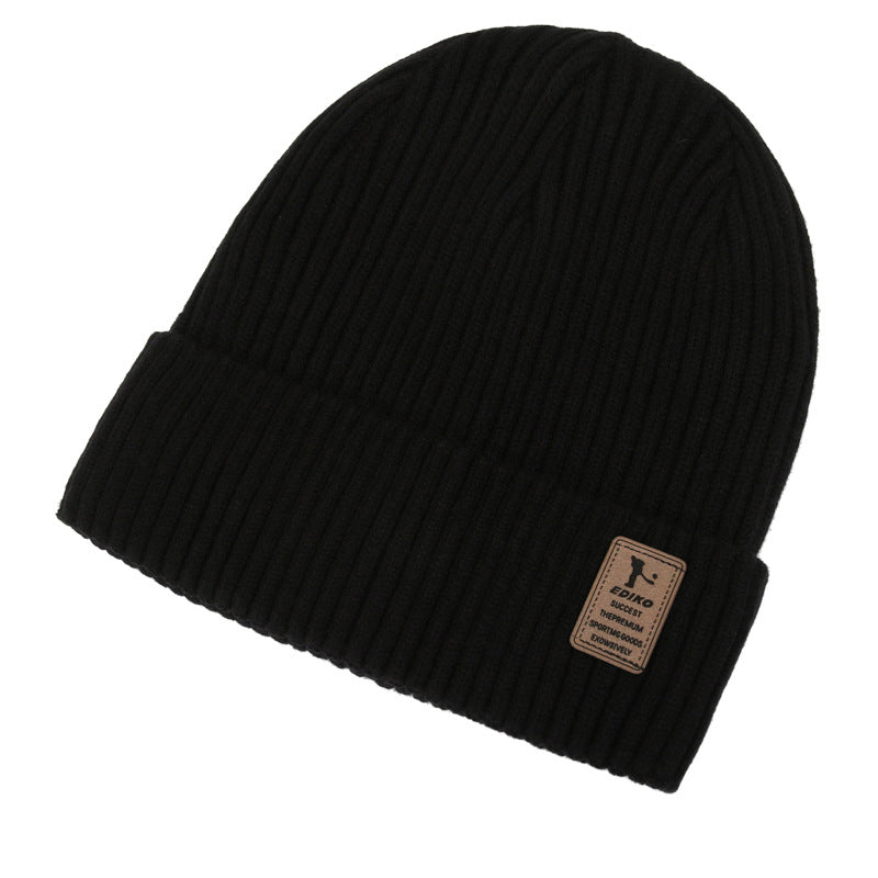 Men Women Winter Warm Fleece-Lined Wool Knitted Cycling Hat