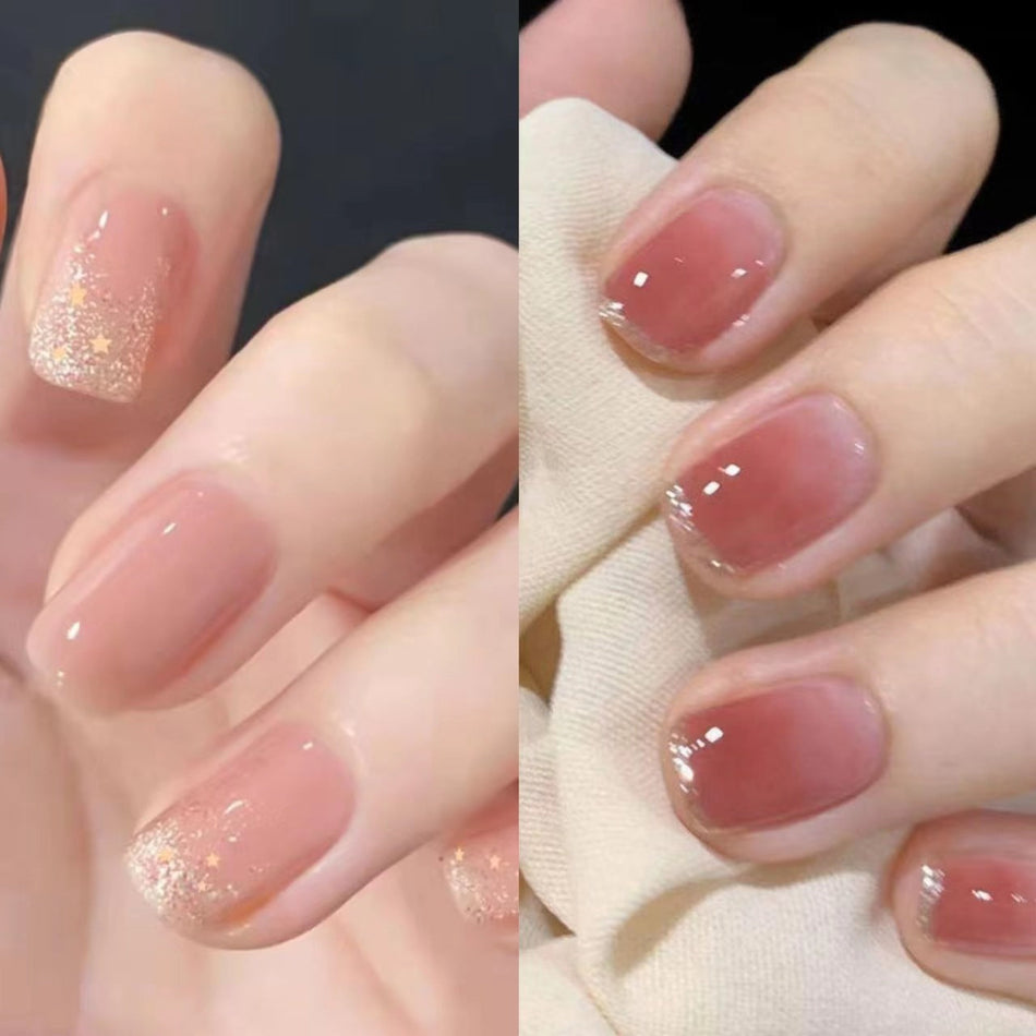 6-Bottle Nail Polish Set – No-Bake Transparent Nude Colors