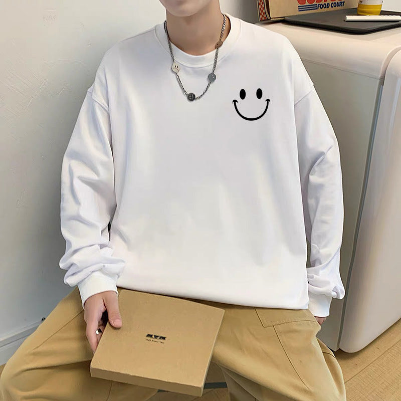 Men’s Cotton Crewneck Long Sleeve T-Shirt Spring-Autumn