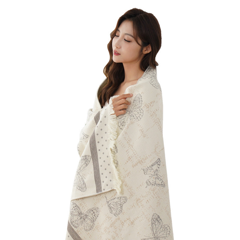 Gauze Pure Cotton Bath Towel  Absorbent Hair-Free Wrap