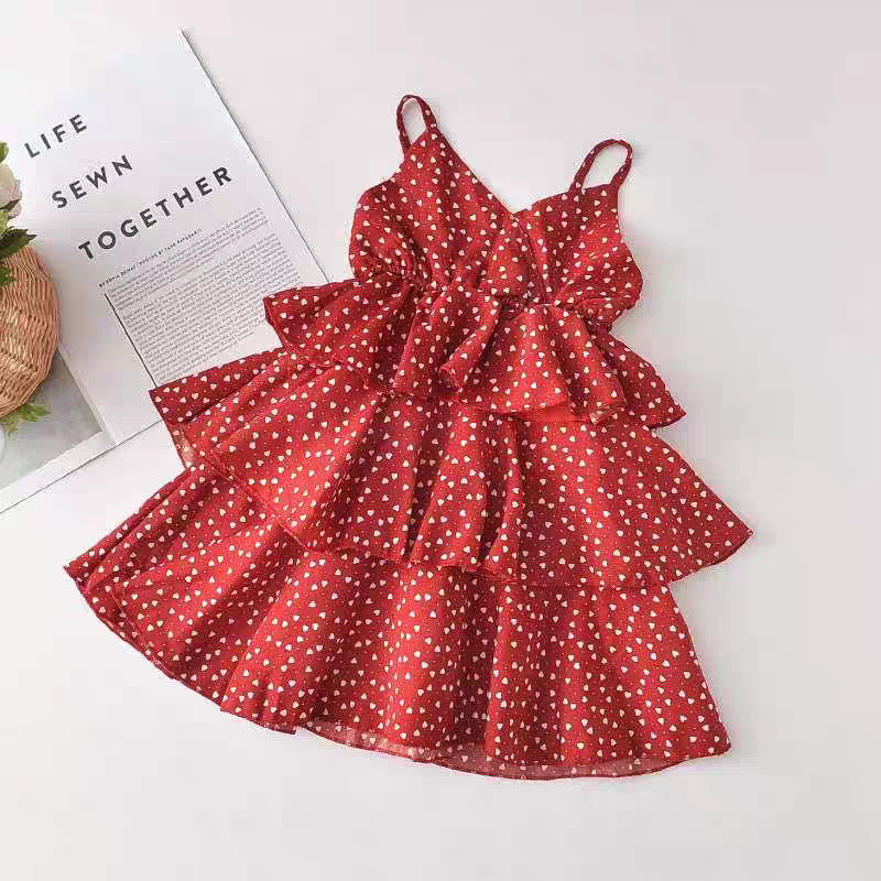 Girls Retro Hong Kong Suspender Dress Summer Style – Summer Kids Fashion Nepal | Tudoholic