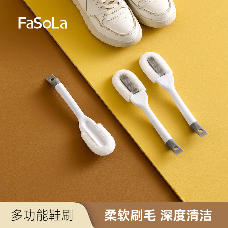 FaSoLa Soft Fur Long-Handle Multifunctional Shoe Cleaning Brush