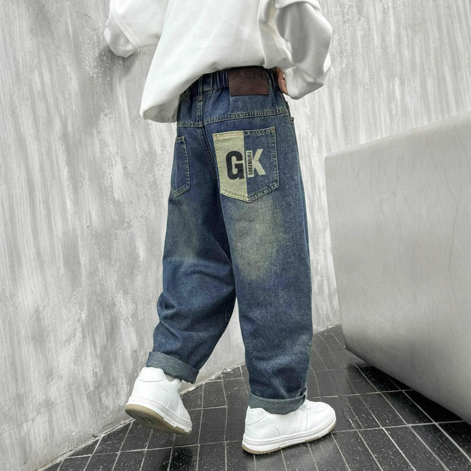 Boys Trendy Jeans Spring Autumn 2025 Long Pants