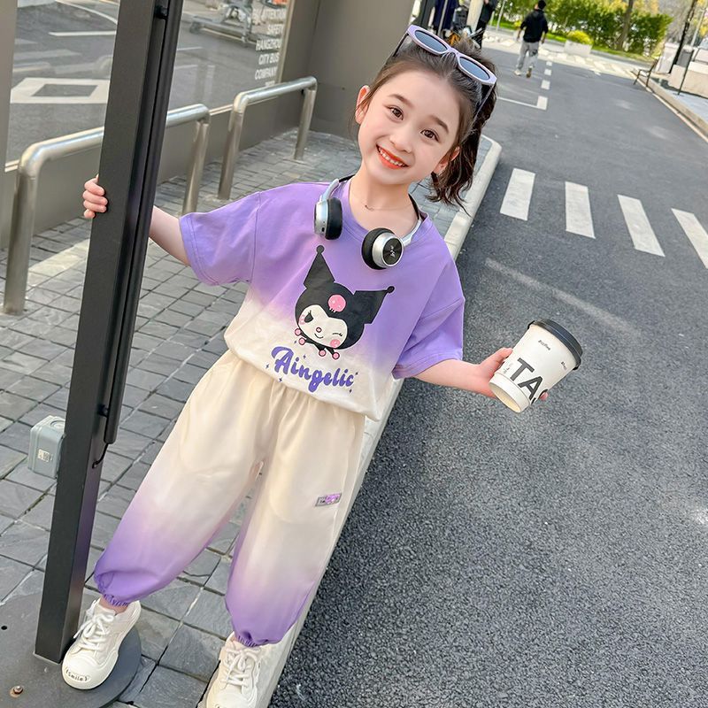 Girls Korean Cartoon Top & Pants Summer Set – Fun Kids Fashion Nepal | Tudoholic