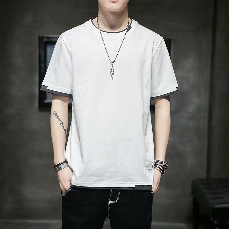 STOCK-Casual Half-Sleeved T-Shirt for Men – Perfect for Everyday