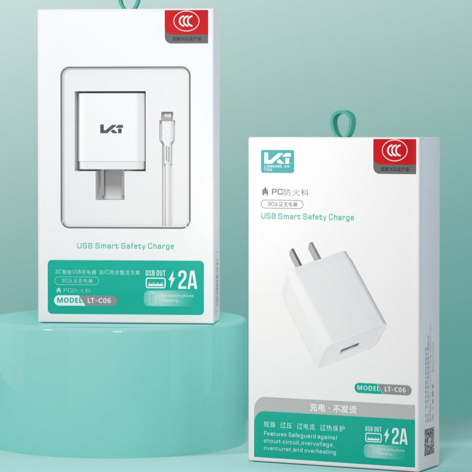 LQ 2A Fast Charging Adapter for Apple, Huawei & Android