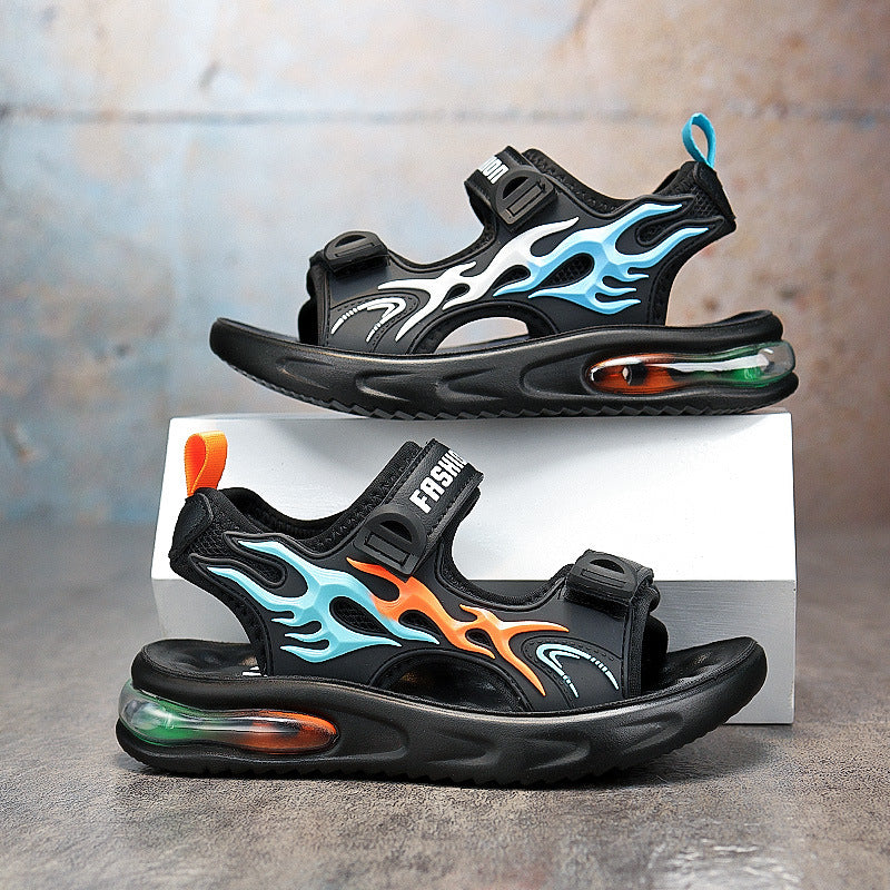 Boys’ Open Toe Sports Sandals – Soft Sole Air Cushion