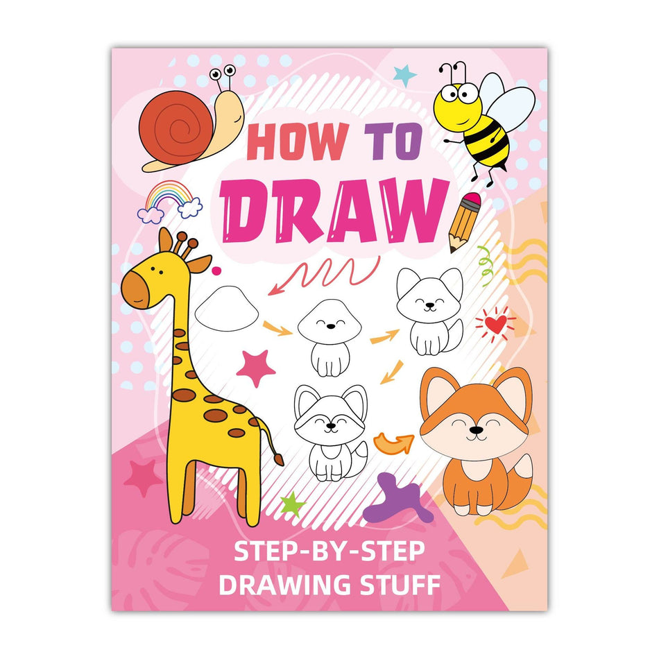 Animal Cartoon Drawing & Coloring Book – Kids Fun Art
