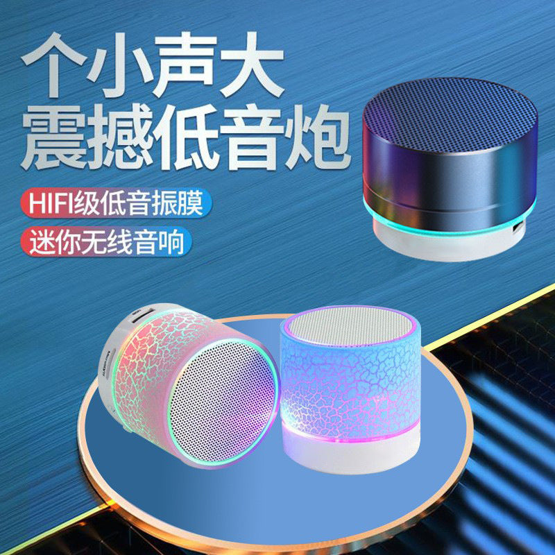 A10 Metal Mini Bluetooth Speaker with Subwoofer & Lights