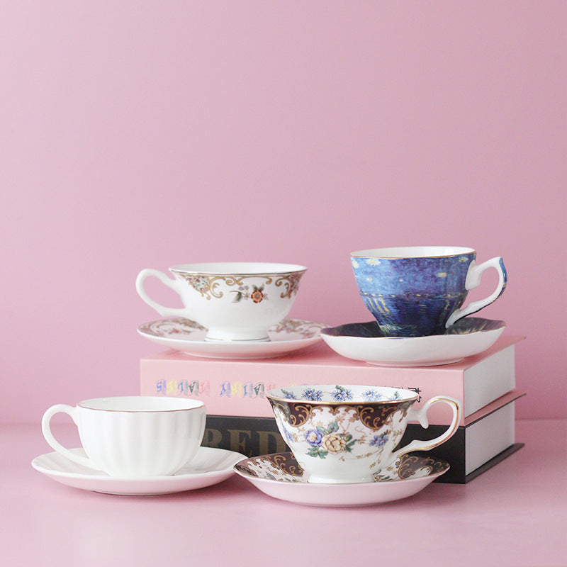 European Bone China Coffee Cup Set British Tea Set