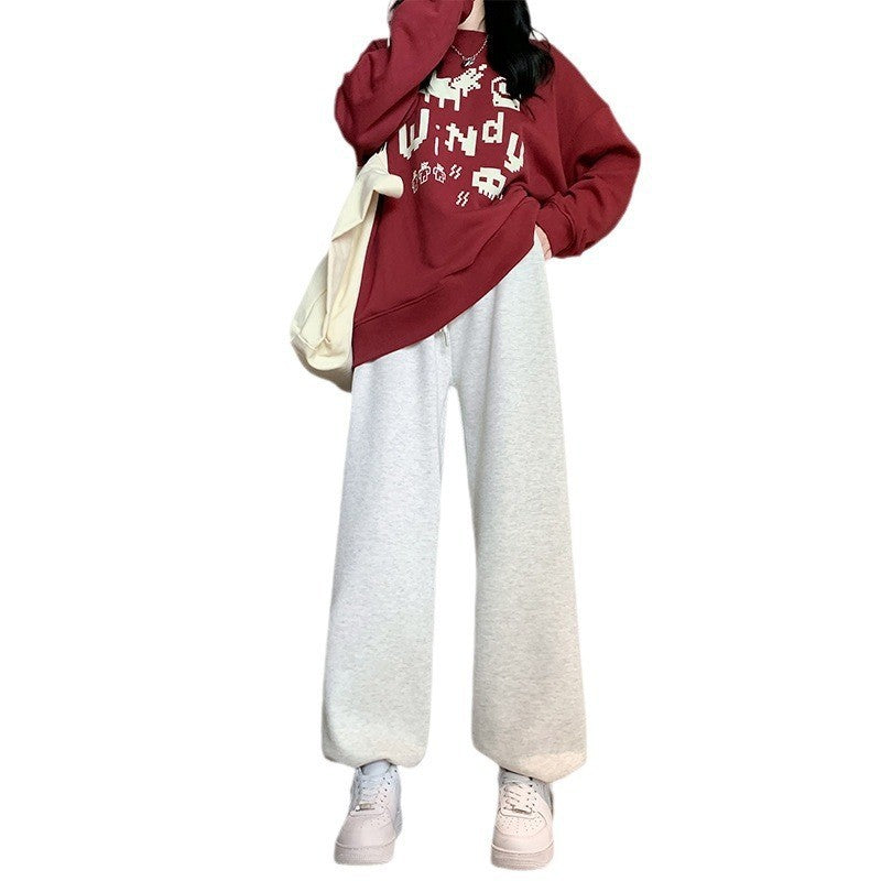 High Waist Wide-Leg Sports Pants – Stylish & Comfy