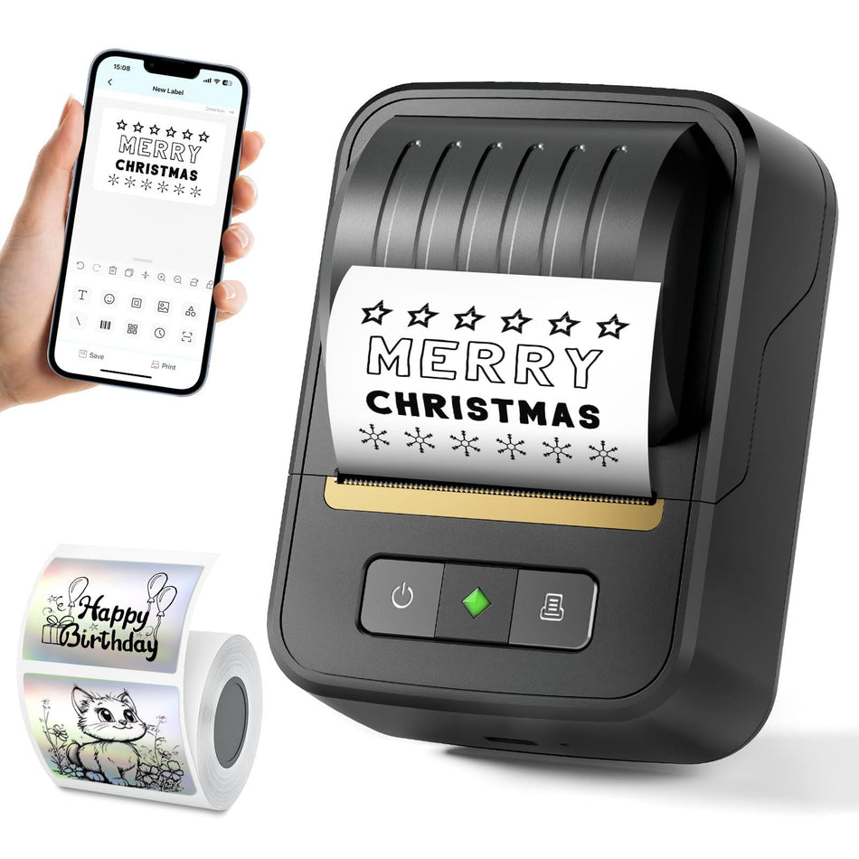 Portable Bluetooth Thermal Label Printer – Ink-Free Barcode Tool