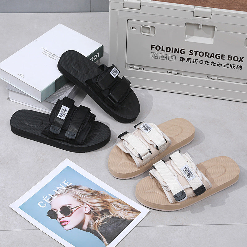 Men’s Korean-Style Summer Slippers – One-Word Sandals