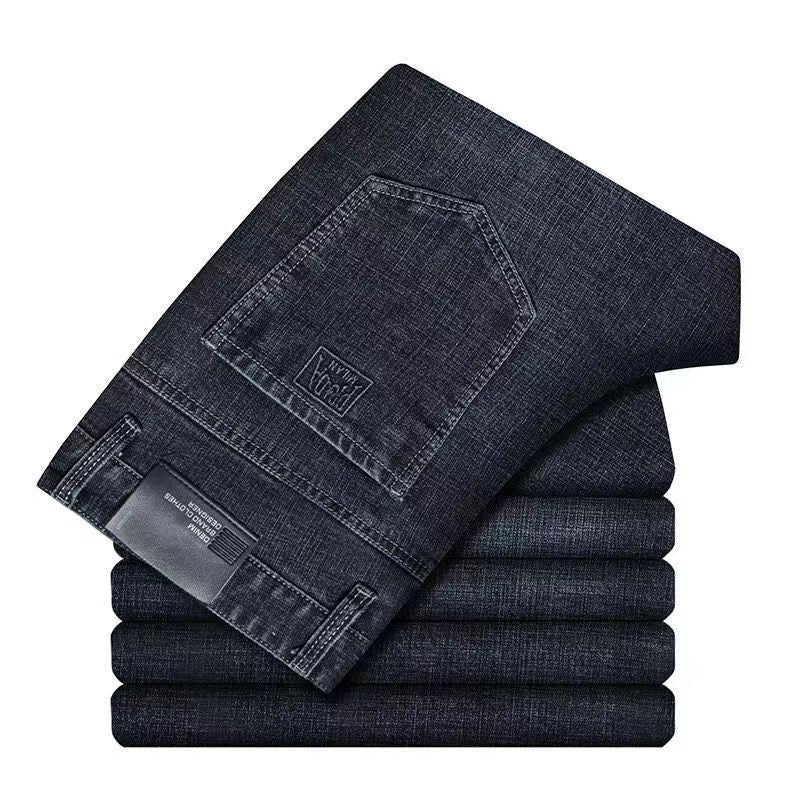 Fleece-Lined Autumn-Winter High-Waist Men’s Jeans