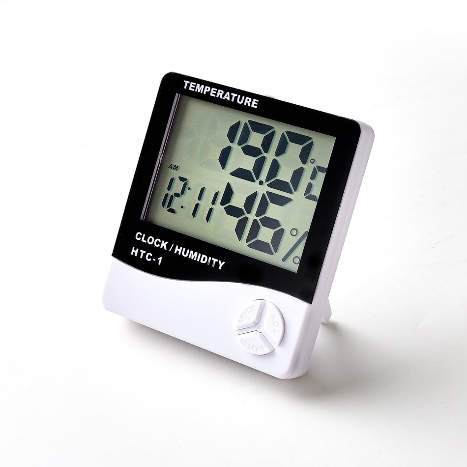 HTC-1 Indoor Digital Thermometer & Alarm Clock – Wall-Mounted