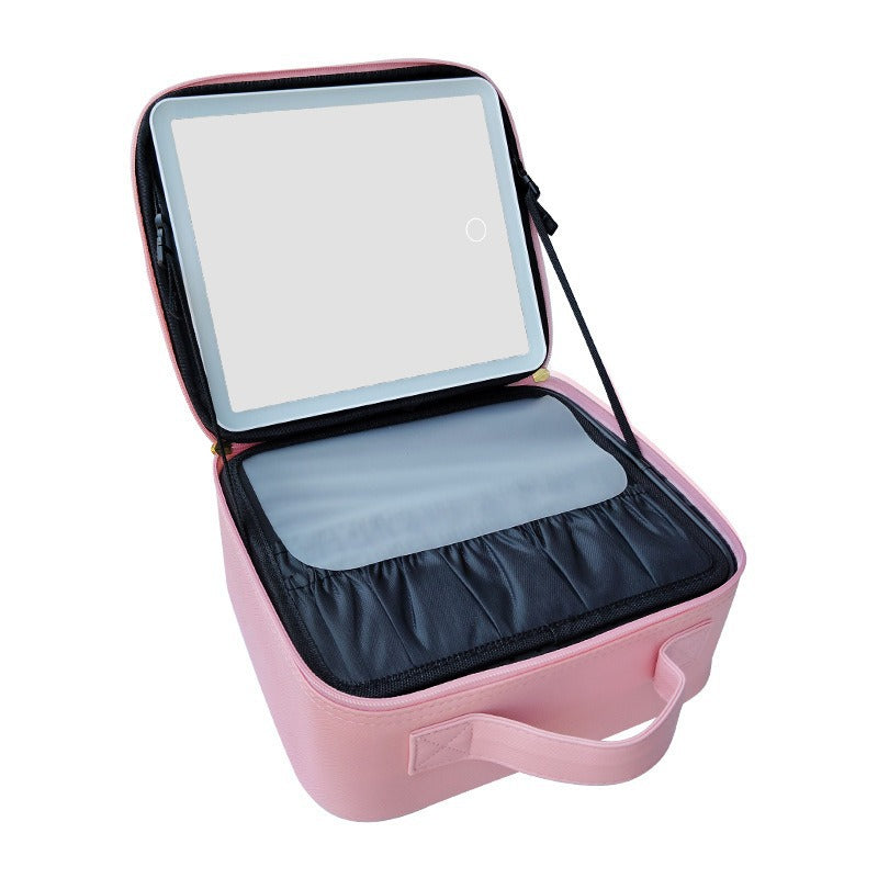 LED Lighted Cosmetic Case with Mirror