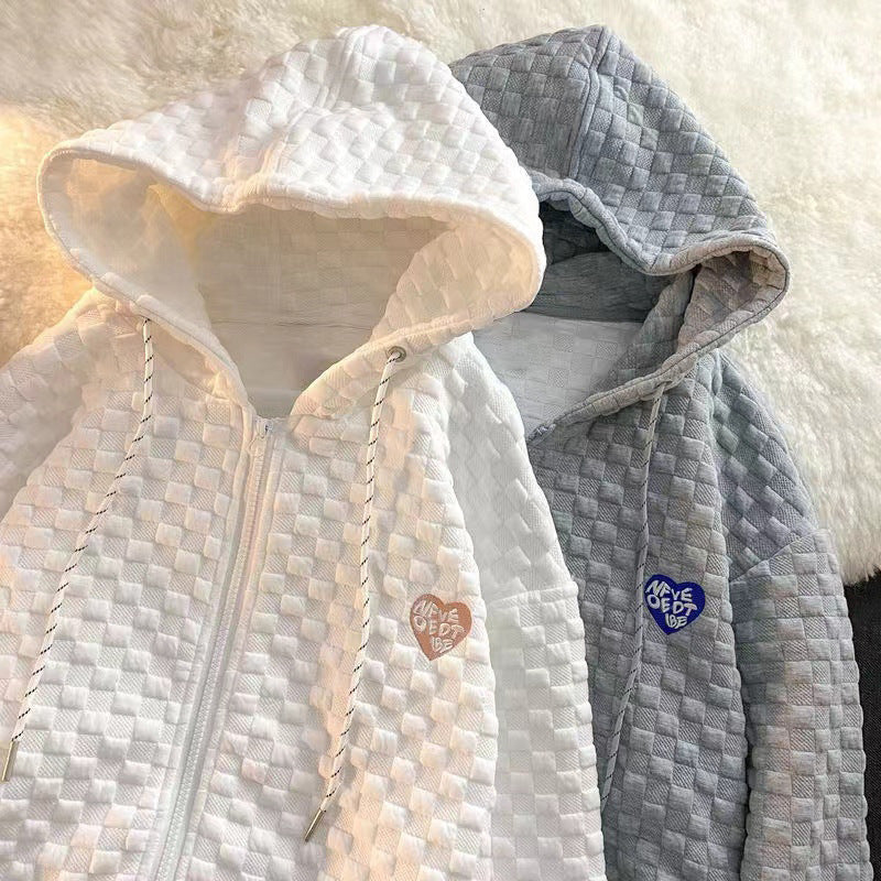 STOCK-Women’s Hooded Waffle Sweatshirt