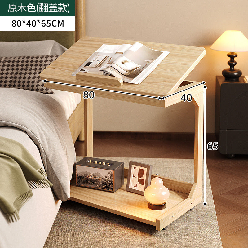 Removable Solid Wood Creative Bedside Storage Table