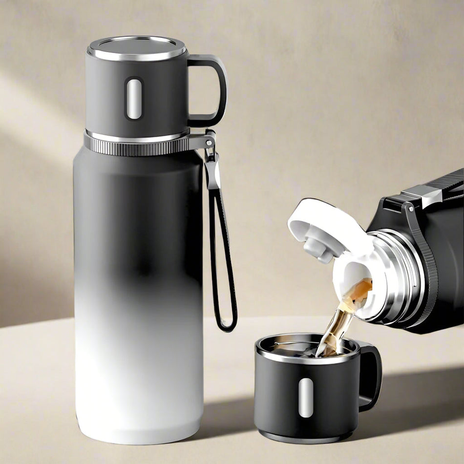 Gradient Office Thermos Mug – Cold Brew & Bubble Tea