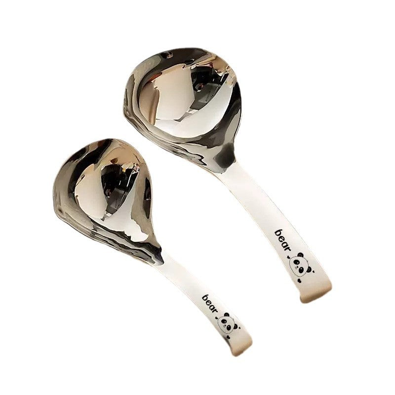 Stainless Steel Large Square Head Soup Spoon Set