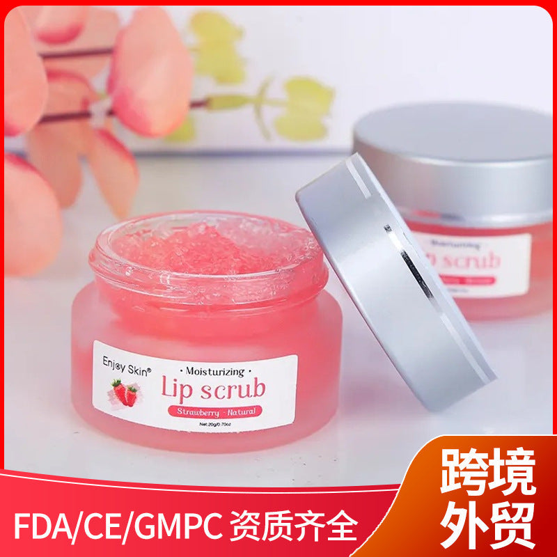 Strawberry Lip Scrub – Exfoliating & Moisturizing Lip Care,