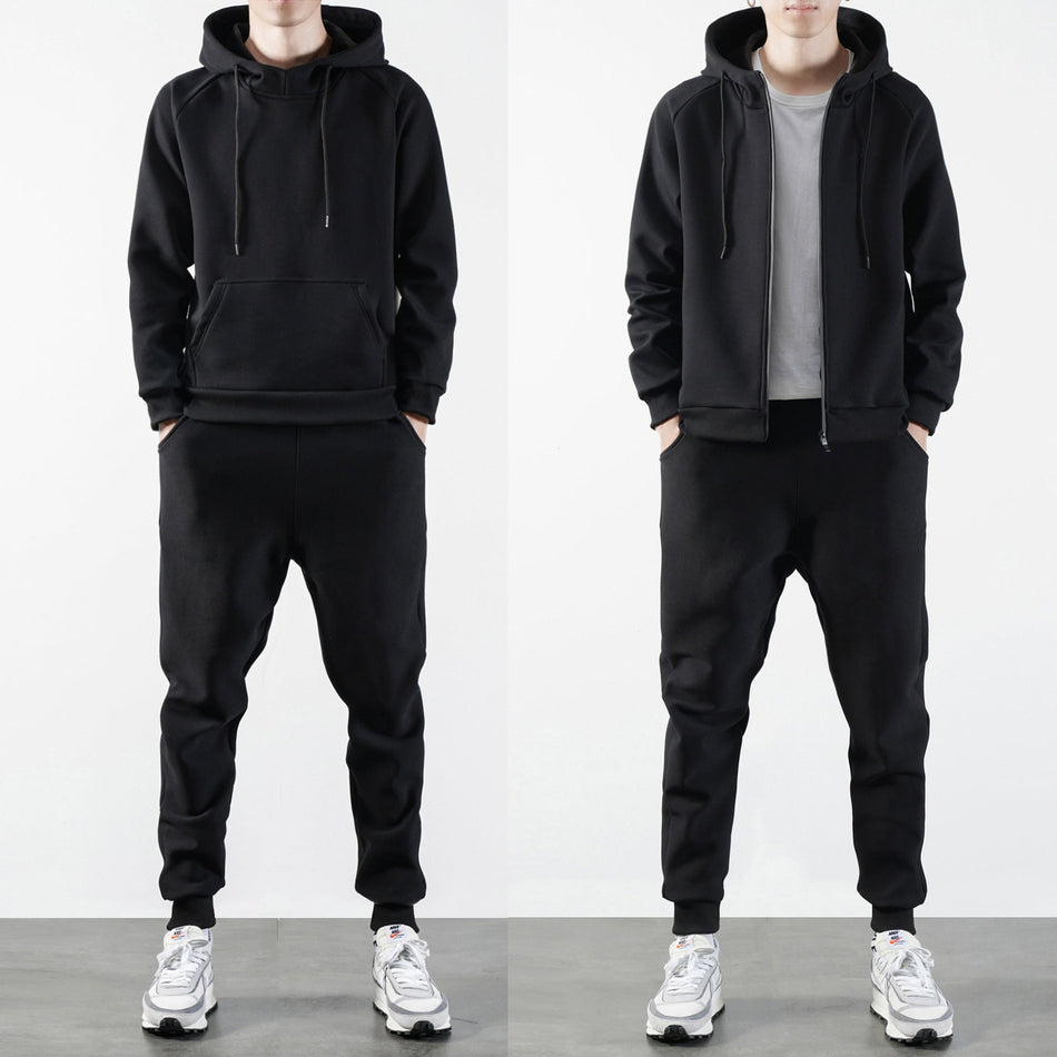 Men's Spring-Autumn Zipper Cardigan Sports Two-Piece Set