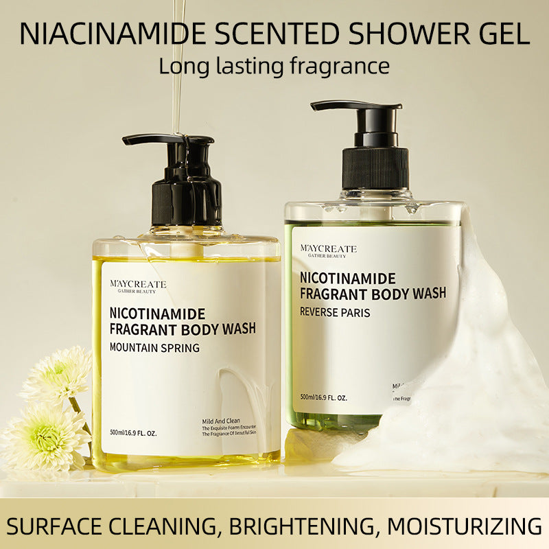Niacinamide Scented Shower Gel – Full English Packaging