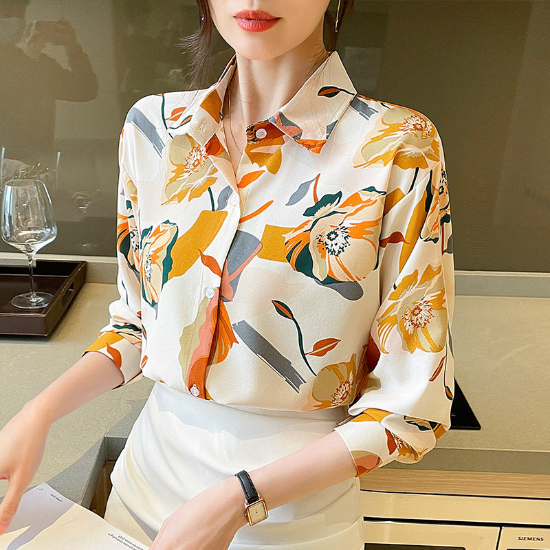 Floral Long-Sleeve Shirt – Comfortable & Stylish